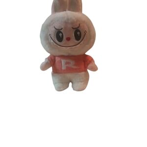 Adorable White and Pink Stuffed Bunny Toy